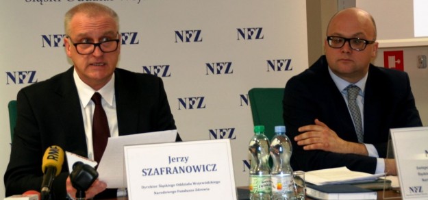 Z lewej dyrektor Śląskiego OW NFZ, Jerzy Szafranowicz