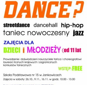 Bezpłatne warsztaty taneczne w Jankowicach