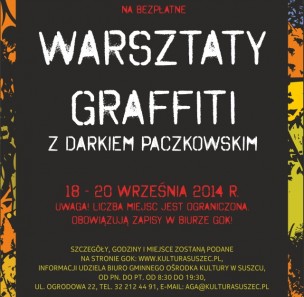 Warsztaty graffiti z Darkiem Paczkowskim - pozostało kilka wolnych miejsc!