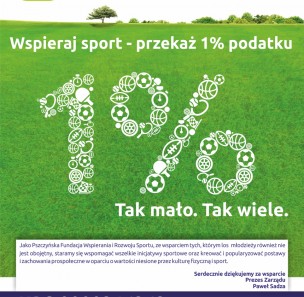 Wspieraj sport - przekaż 1% podatku