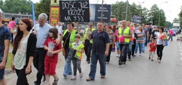 Wczorajszy protest na ul. Wodzisławskiej