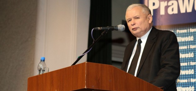 Jarosław Kaczyński podczas wizyty w Pszczynie w grudniu 2013 r.