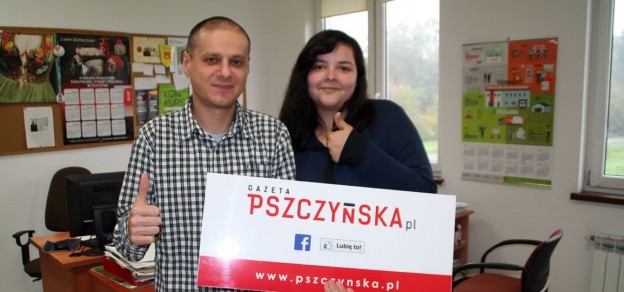 Angela Silva z redaktorem naczelnym Gazety Pszczyńskiej, Jackiem Bieleninem