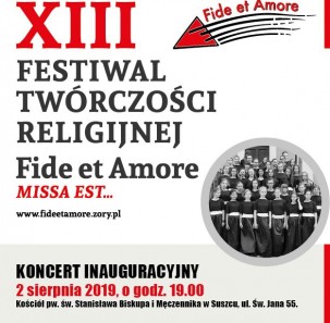 Koncert inauguracyjny XIII Festiwal  Fide et Amore odbędzie się w Suszcu