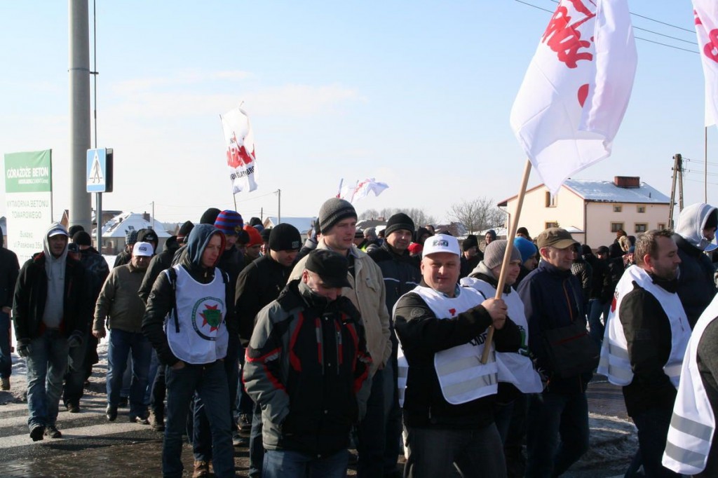 Protesty górników w Suszcu