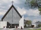 Wizualizacja projektu kościoła w Ćwiklicach autorstwa Małgorzaty Pająk
