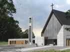 Wizualizacja projektu kościoła w Ćwiklicach autorstwa Małgorzaty Pająk
