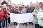 Protest pracowników Zakładów Mięsnych Henryk Kania (fot. Powiat Pszczyński)