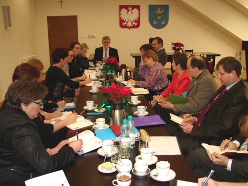 Nowy wójt spotkał się też z dyrektorami placówek oświatowych w gminie Pawłowice, fot. UG Pawłowice