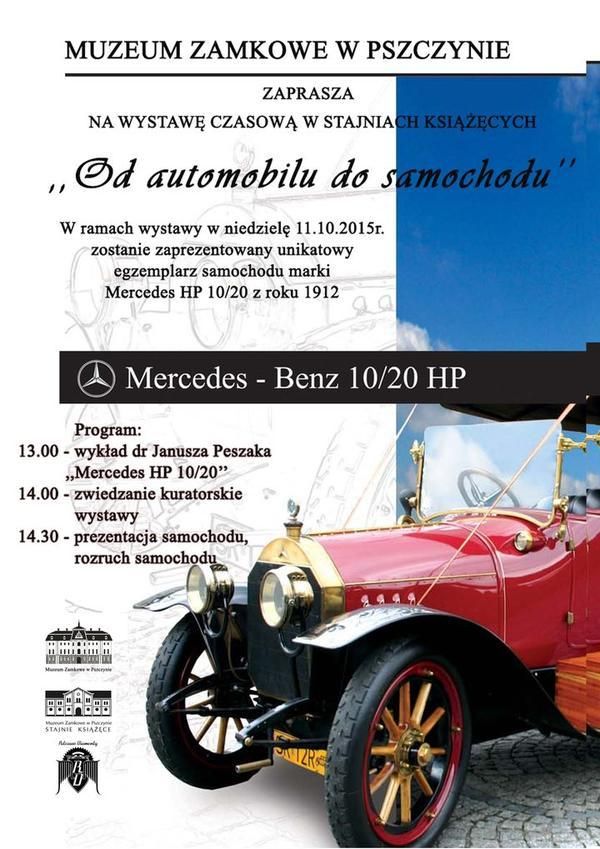 Mercedes 10/20 HP z 1910 r. przyjedzie do Pszczyny