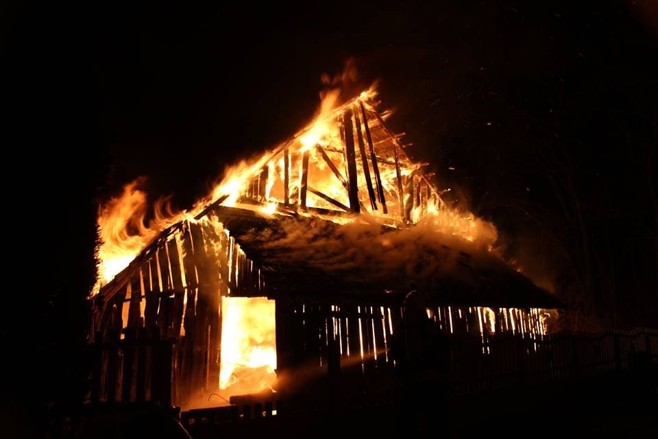 Spłonęła stodoła w Woli