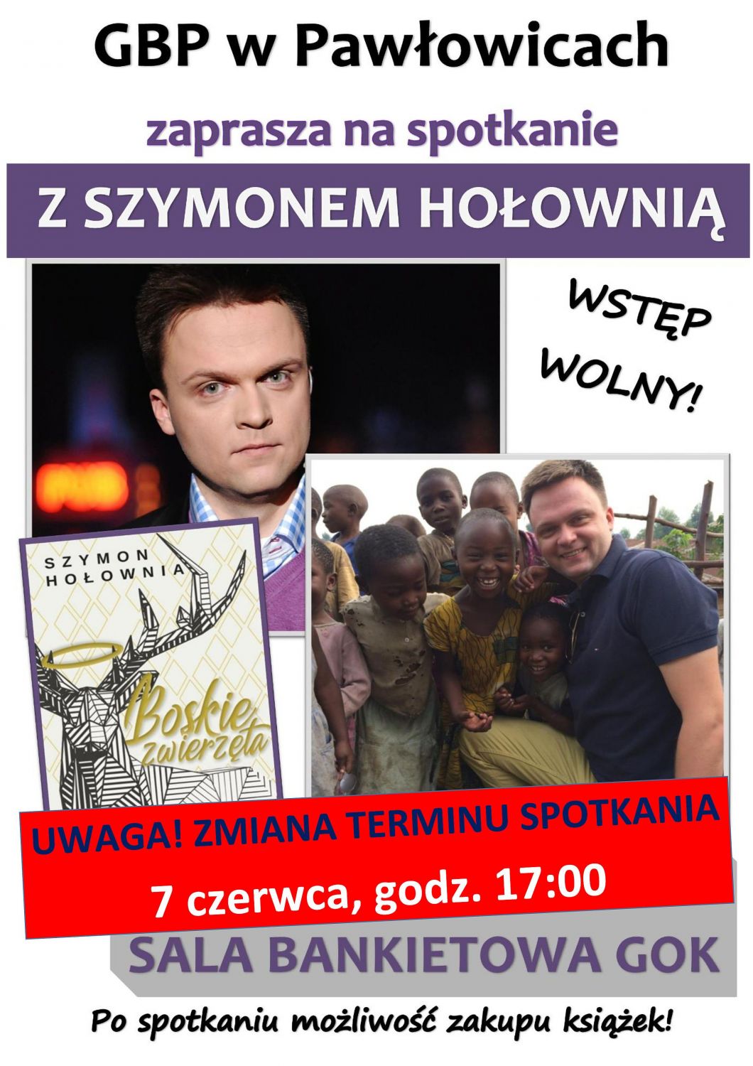 Spotkanie z Szymonem Hołownią w pawłowickim GOKu