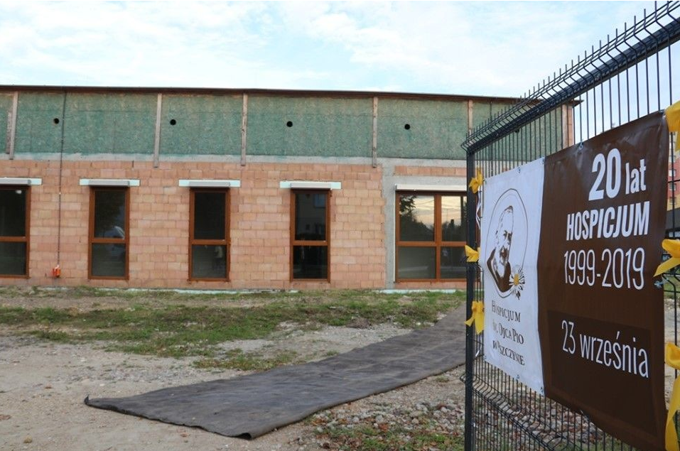 Stan budowy Domu Ojca Pio we wrześniu 2019 roku.