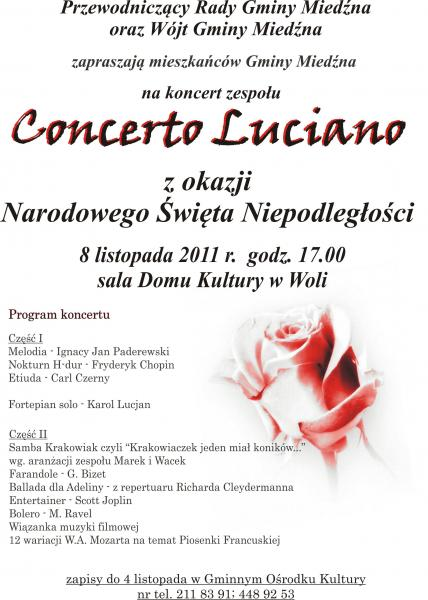 Concerto Luciano na Święto Niepodległości