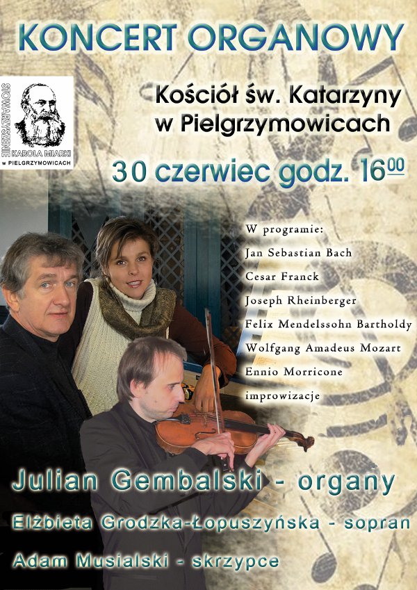 Koncert organowy w Pielgrzymowicach