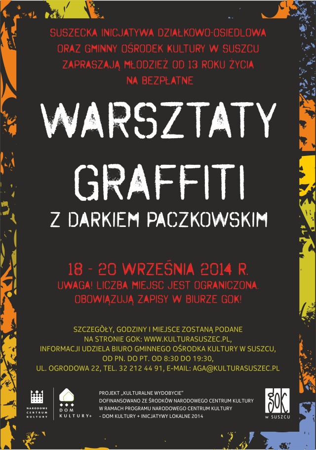 Warsztaty graffiti z Darkiem Paczkowskim - pozostało kilka wolnych miejsc!
